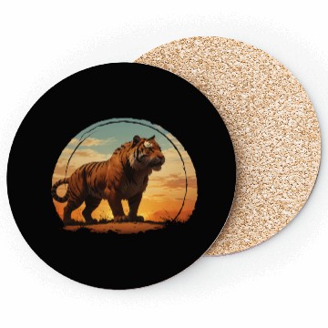 Discover Tiger at Dusk Coasters