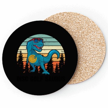 Discover Disc Golfer Saurus - Disc Golf Dinosaur Coasters