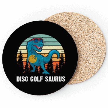 Discover Disc Golfer Saurus - Dino Disc Golf Dinosaur Coasters
