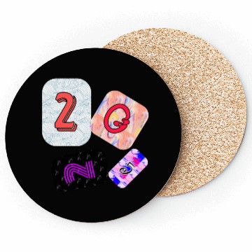 Discover Creative Typography Art with Abstract Backgrounds Coasters