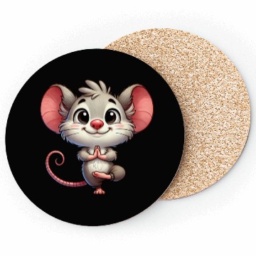 Discover Mouse Yoga Meditation Zen Relaxation Workout Coasters