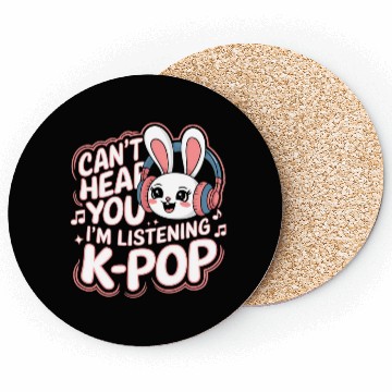 Discover Can't Hear You K-Pop Bunny Coasters
