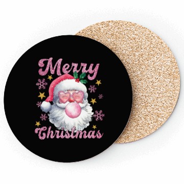Discover Merry Christmas, Christmas Vingtage, Preppy Santa Coasters