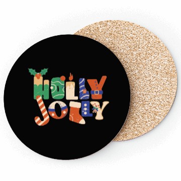 Discover Playful Textured Holly Jolly Coasters