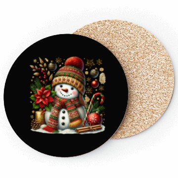 Discover Snowman Christmas, Merry Christmas Coasters