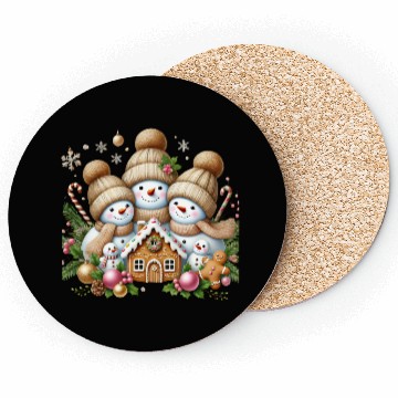 Discover Snowman Christmas, Merry Christmas Coasters