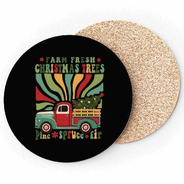 Discover Farm Fresh Christmas Trees Coasters