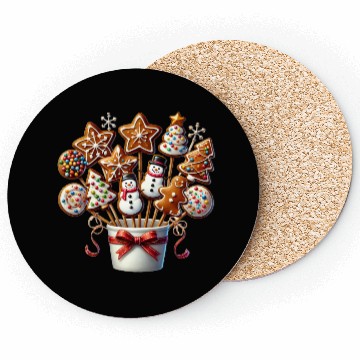 Discover Christmas Candy, Merry Christmas Coasters