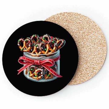 Discover Christmas Candy, Merry Christmas Coasters