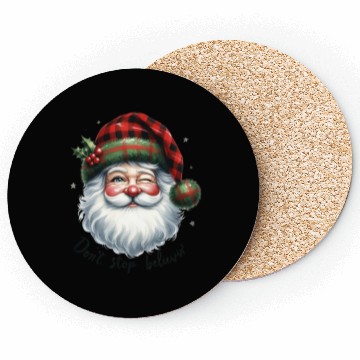 Discover Don t Stop Believin, Santa Christmas Coasters