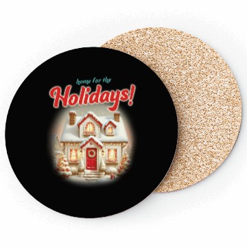 Discover Home for the Holidays, Merry Christmas Coasters