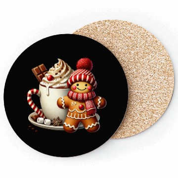 Discover Gingerbread Christmas, Merry Christmas Coasters