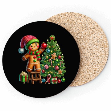 Discover Gingerbread Christmas, Merry Christmas Coasters