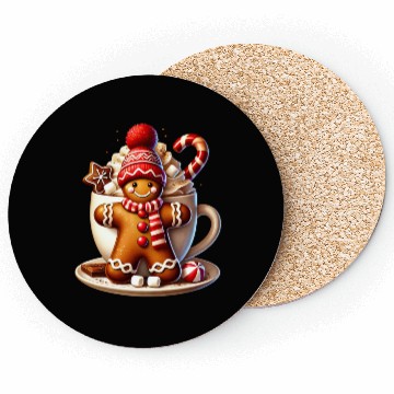 Discover Gingerbread Christmas, Merry Christmas Coasters