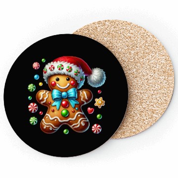 Discover Gingerbread Christmas, Merry Christmas Coasters