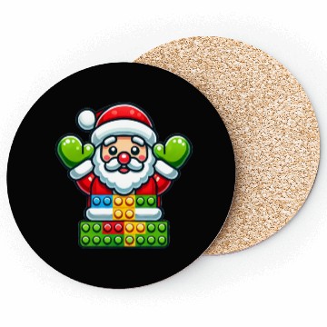 Discover Santa Claus Building Blocks Coasters