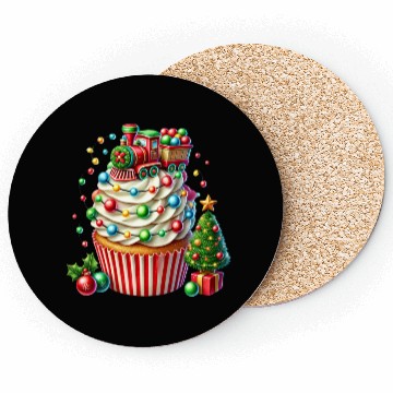 Discover Christmas ice cream, Merry Christmas Coasters