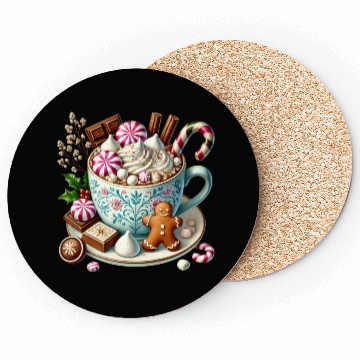 Discover Christmas ice cream, Coquette Chistmas Coasters