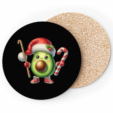 Discover Christmas Avocado, Merry Christmas Coasters