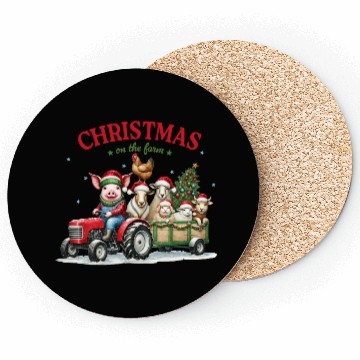 Discover Christmas on the farm Coasters