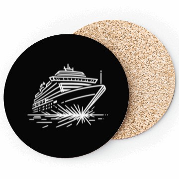 Discover Minimalistic Vector Cruise Ship path6 Coasters