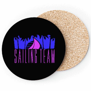 Discover Sailing Team Ship Sun Palm Trees Sunset Sunrise Coasters