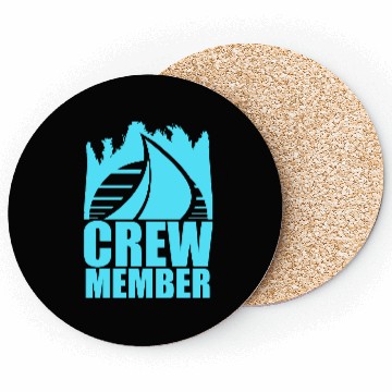 Discover Crew Member Sailing Sun Sunset Logo Crew Member Coasters