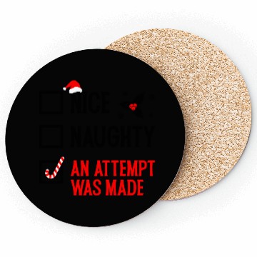 Discover Nice Naughty Checklist - Funny Christmas Coasters