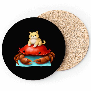 Discover Cat and crab friends Coasters