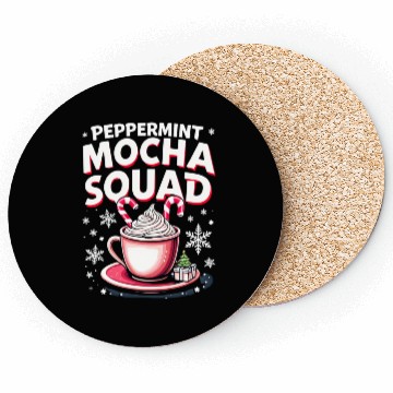 Discover Peppermint Mocha Squad Coasters