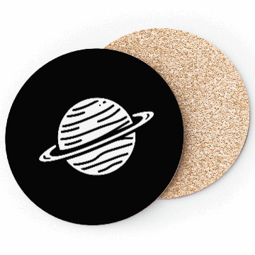 Discover Minimalistic Saturn Planet Space Vector path38 Coasters