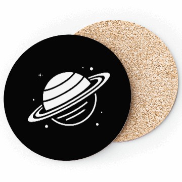 Discover Minimalistic Saturn Planet Space Vector path34 Coasters