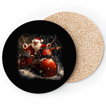 Discover Santa drummer Coasters