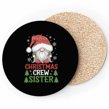 Discover Christmas Crew Sister Gnome Coasters