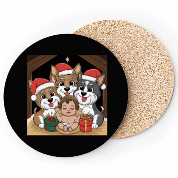 Discover Jesus was born yorkies adoring Coasters