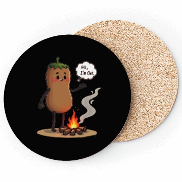 Discover Chestnuts Roasting Christmas Cartoon Coasters