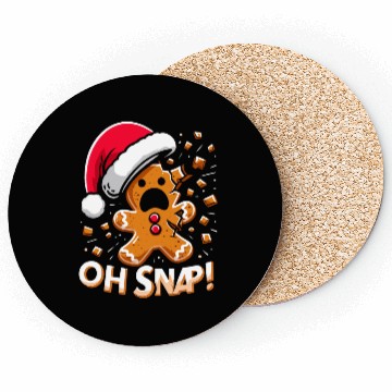 Discover Gingerbread Oh Snap Funny Christmas Coasters