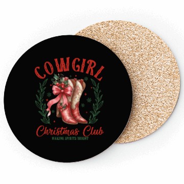 Discover Cowgirl Christmas, Christmas Vintage Coasters