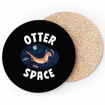 Discover Otter Pun Space Science Astronaut Coasters