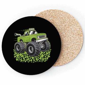 Discover Boys St Patricks Day Toddler Lucky Monster Truck Coasters