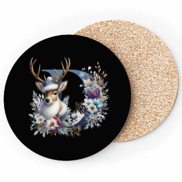 Discover funny christmas deer Coasters