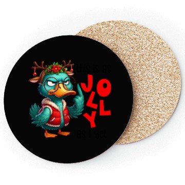 Discover Duck Christmas, Merry Christmas Coasters
