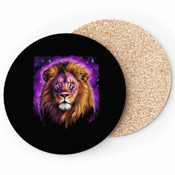Discover Starry Night Coasters design of lion Rembrandt style