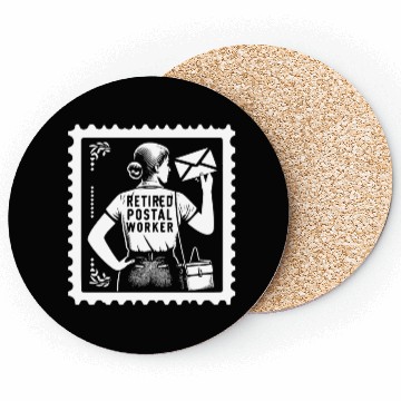Discover Mail Lady Retired Postal Worker Coasters