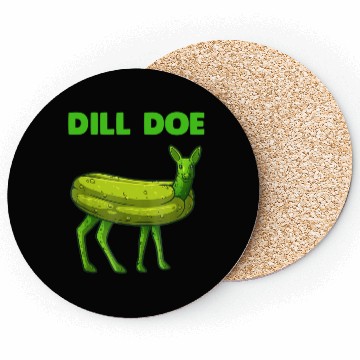 Discover Dill Pickle Funny Graphic Coasters