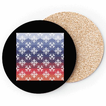 Discover Winter Geometric Harmony Pattern 2 Coasters