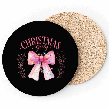 Discover Pink Christmas Girly Coasters
