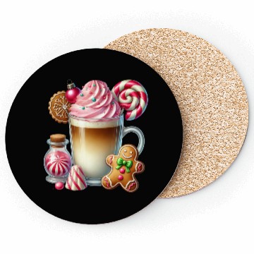 Discover Christmas ice cream, Merry Christmas Coasters