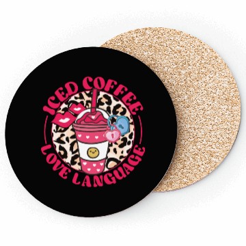 Discover Iced Coffee Love Language Coasters