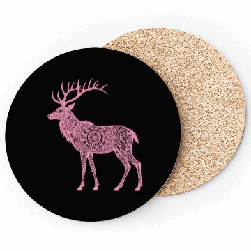 Discover Mandala Hirsch Deer Mystical Madalas Coasters
